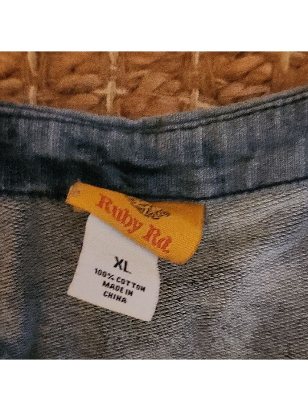 Ruby Rd Blue Tie-Dye Lace Up Sweatshirt Relaxed Fit Casual Size XL - Picture 2 of 6